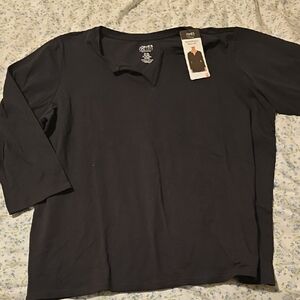 Jones New York Womens  Black XXL Top